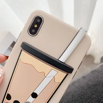 JAMULAR Naljakas 3D-Piima Tee Telefoni Case For iPhone 7 XS MAX X 7 8 6 6s Pluss Põrutuskindel Silikoonist iPhone tagakaas XR Capa Coque