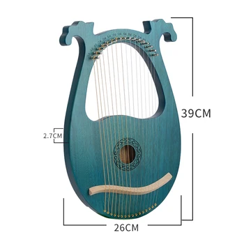 Lyre Harf, 16 String Mahagon Keha String Instrument Keha Vahend Tuning Mutrivõti ja Varuosade Stringid