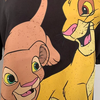 Disney Stiilne Lion King Kuningas Džungel Cartoon Print T-Särk O-Kaeluse Pullover Lühikesed Varrukad Vabaaja Mood Naiste Tee Tops