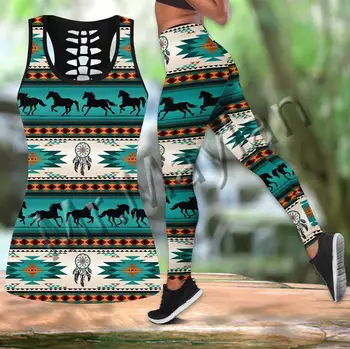 Fashion 3D Print Tucson Edela Hobune Dreamcatcher Hele Triip Naine Õõnes Tanktops & Legging meelelahutuseks Seksikas Vest S-86
