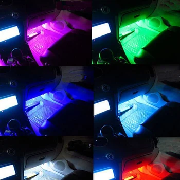 ISincer Auto RGB LED Riba 4*9pcs SMD 5050 10W Auto Interjööri Dekoratsioone Atmosfääri Ribad Auto Rada Korrus Kerge Kaugjuhtimispult