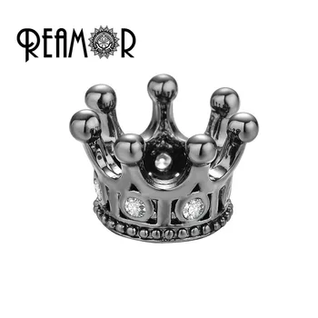 REAMOR Luksus Micro Cd Tsirkooniumoksiid Crown 'Idega Princess Royal Crown' Idega DIY Looduslikust Kivist Käevõru Ehted Teha Järeldused