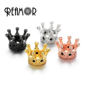REAMOR Luksus Micro Cd Tsirkooniumoksiid Crown 'Idega Princess Royal Crown' Idega DIY Looduslikust Kivist Käevõru Ehted Teha Järeldused