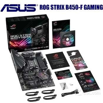 Emaplaadi Socket AM4 ASUS ROG STRIX B450-F Mängude AMD Ryze B450 DDR4 64GB Arvuti PCI-E 3.0 USB2.0 M. 2 Aura Sync RGB ATX Uus