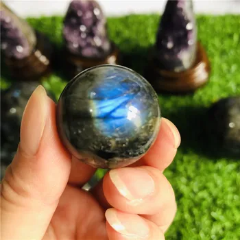 Looduslik Madagaskari loodus labradori kivi quartz crystal ball ravi kristall pärl käsitsi poleerimine, läikiv pind