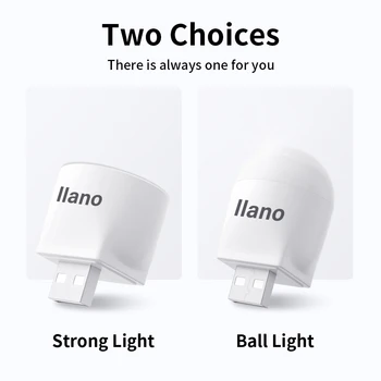 LLANO USB Vidinad USB LED Lamp Lamp, 5V 1W/1.5 W MINI Portable Laptop Telk Reisida, Matkata, Telkimine Power Bank Valge Sülearvuti