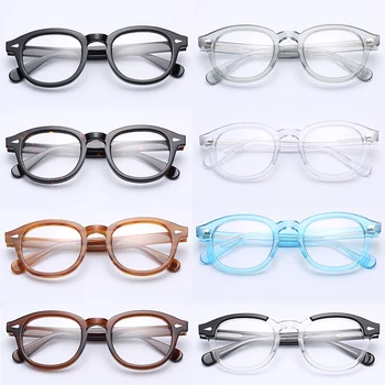 Johnny Depp Ring retro Atsetaat raami optilised prillid raami selge objektiivi klaasid raami naised mehed lühinägevus prillide retsepti