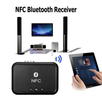 Kaasaskantav Nfc Bluetooth Stereo Audio Vastuvõtja Adapter Nfc-Toega 3,5 mm RCA Väljund Muusika Heli Telefoni Auto Kõlarite Võimendi