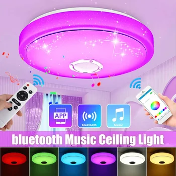 Kaasaegne RGB LED laelambid Home valgustus 36W 72W APP bluetooth-Muusika, Valgus, Magamistuba Lambid Smart Lae Lamp+Kaugjuhtimispult