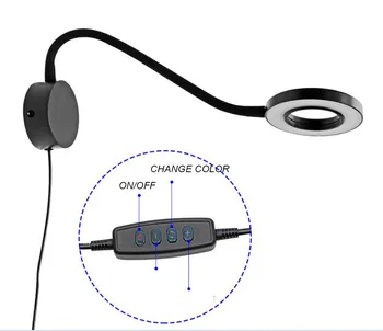 Lugemine seina lamp Lihtne Kaitsta Silmi Valgustus 5W Dimm Must Valge Lugemise Magamistuba USB-Uuringu Toas Lambi L