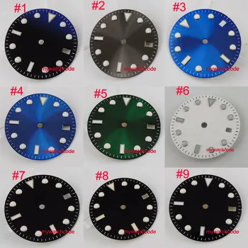 28.8 mm steriilne must/sinine/hall vaata dial kuupäev wiondow sobib Jaapan NH35 automaatne liikumine meeste vaata