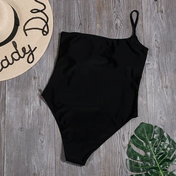Naiste Uus Ühes Tükis Ujumistrikoo Tahke Seksikas Bikinis Ühe Õla Retro Supelrõivad Suvel Trikoo Naine Beachwear Monokini