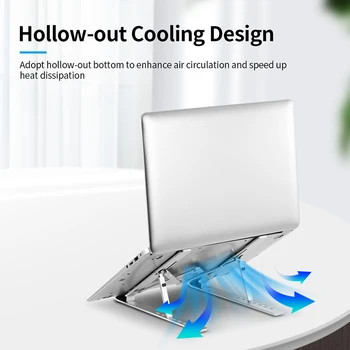 Portable Laptop Stand Kokkupandav Alumiinium Omanik Toetus Macbook Pro Lapdesk Arvuti Tablett Reguleeritav Jahutus Sulg