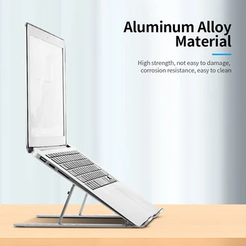 Portable Laptop Stand Kokkupandav Alumiinium Omanik Toetus Macbook Pro Lapdesk Arvuti Tablett Reguleeritav Jahutus Sulg