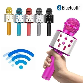 Kaasaskantav Bluetooth Juhtmeta Kaasaskantav Kodu Poole Pihuarvutite Karaoke Mängija Kõlar Laulu Diktofoni Mic ios Android