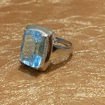 F L Z B, Reaalne Topaas Hõbe 925 Sõrmus Naiste Gemstone Engagement Ring Trahvi Ehteid Võluv ringi