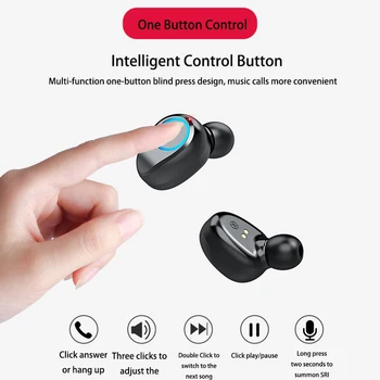 TWS 5.0 Bluetooth Juhtmeta Kõrvaklapid Touch Control 2200mAh Aku Kasti Traadita Kõrvaklappide 9D Stereo Sport Veekindel Earbuds