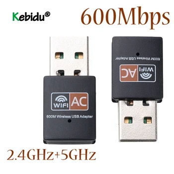 KEBIDU USB-600Mbps WiFi Adapter Wireless Ethernet Võrgu Kaart AC Dual Band 2.4 G / 5.G USB Wifi Dongle wifi Vastuvõtja 802.11 ac