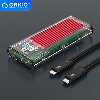 ORICO Thunderbolt 3 40Gbps M. 2 NVME SSD Ruum 2TB Läbipaistev USB-C SSD Puhul 40Gbps C-C Kaabel M2 PCIE Kõvaketta Box