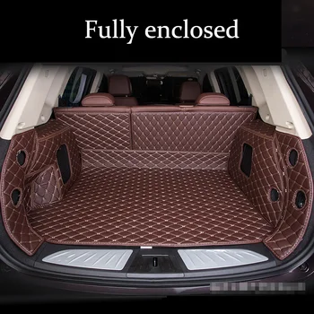 Nahast Kohandatud Auto Pagasiruumi Matt ALFA ROMEO Stelvio 2017-2018s Kõik Mudel Auto pagasiruumi matt jne Bmw Audi Bentley MINI Kõige Mudel