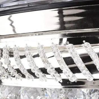 42 tolli Crystal laeventilaator Lühter Inventar Fännid puldiga Ülestõstetav Labad Fandelier Siseruumides Nähtamatu LED Tuled