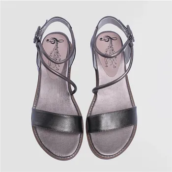 ASUMER 2020 hot müük uued kingad naine lukk sandaalid naistele, wedges kingad madala kontsaga naturaalsest nahast kingad naiste sandaalid suur suurus