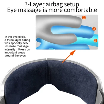 Silma Massager 4D Smart Turvapadi Vibratsiooni Silmade Hooldus Vahend Kuuma Kompress Bluetooth Silma Massaaž Prillid Väsimus Kirtsutama Eemaldamine KUUM