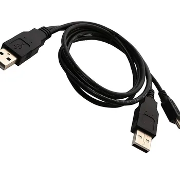 Dual USB 2.0 Type A USB Mini 5-Pin Tüüp B x1 Y Andmete ja Toite Kaabli UY8