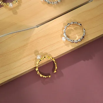 S'STEEL Magevee Pärl Sõrmused 925 Sterling Hõbe Naiste korea Minimalistlik Ebaregulaarne Ring Ringi Anillos Mujer Plata Ehted