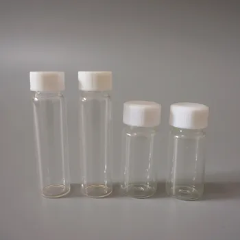20pcs, et 100tk 10ml Lab Selge Klaas Proovi Pudel Selge Reaktiivi Viaal koos Kruvi Plastikust kate ja PE-Padi