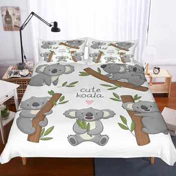 Fanaijia Lapsed Voodipesu Komplekt Luksus Armas Koala tekikott koos Padjapüür Voodi Komplekt Laste voodipesu