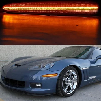 Suitsutatud Objektiivi Kollane LED Dünaamiline Esi suunatuli Pool Sm-i Tuled Chevy C6 Chevrolet Corvette C6 2005-2013