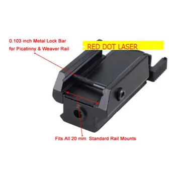 Taktikaline Punane/Roheline Tuluke Laser silmist Reguleerimisala Mount+2 Võtmed eest G17 19 23 22 9mm 22LR