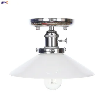 IWHD Kaasaegne Valge Klaas LED Lakke Lamp elutuba Vahekäiguga Köök Plafon Plafonnier Põhjamaade laelambid Lamparas De Techo