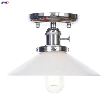 IWHD Kaasaegne Valge Klaas LED Lakke Lamp elutuba Vahekäiguga Köök Plafon Plafonnier Põhjamaade laelambid Lamparas De Techo