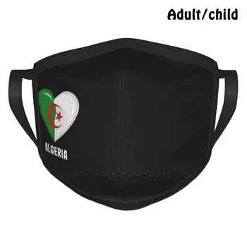 Alžeeria Alžeeria Lipu Näo Mask Custom Disain Näo Mask Täiskasvanud Lapsed Anti Tolmu Alžeeria Alžeeria Lipu Nägu Alžeeria Alžeeria