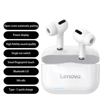 Originaal Lenovo LP1S TWS Traadita Kõrvaklapid Bluetooth Täiendatud Versioon 5.0 Dual Stereo Touch Control 300mAH IOS/Android