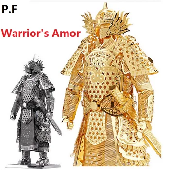 3D Metallik Assamblee Mudel Unikaalne Disain Sõdalane Armor Mudel Puzzle Üldine/Samurai Lapsed/Täiskasvanud DIY Mänguasjad Kunsti,Kingitused
