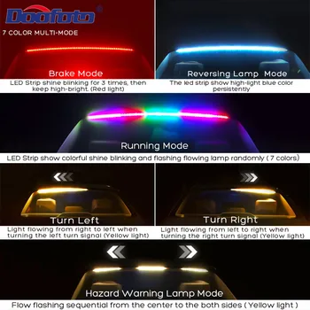 Doofoto Car Styling Ohutuse Sõidu Hoiatus Tarvikud Auto High Mount Stop Lamp Kõrge Piduri Tuli Ühe/Värvid Multi-Mode LED