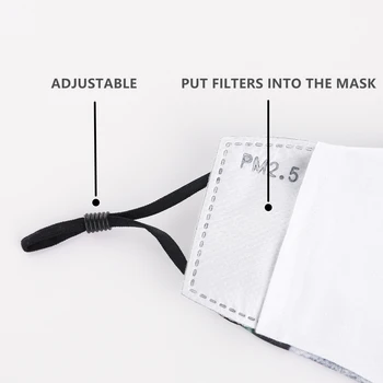 Zohra Dali koos Mask Trükkimine Korduvkasutatavad Kaitsva PM2.5 Filter Suu Mask Anti Tolmumaski Hingav Reguleeritav Näo Maskid