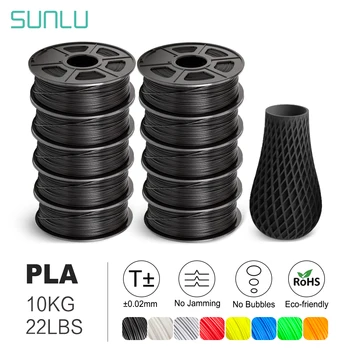 SUNLU PLA Hõõgniidi 1.75 mm 1kg 3D Printer Hõõgniidi Plastikust PLA 3D-Printimine Materjalide 10rolls/set