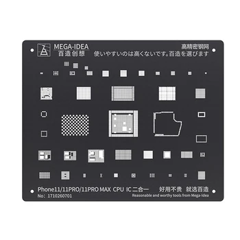 Kõrge kvaliteediga Must setencils IC Chip BGA Reballing Šabloon Komplektid Komplekt Jootma Malli iPhone 11 pro Max XS-XR-X 8 7 6S 6 Pluss