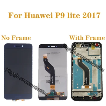Originaal ekraan Huawei P9 Lite 2017 LCD + puutetundlik ekraan asendaja P9 LITE 2017 PRA-LA1 PRA-LX1 PRA-LX3 LCD raami