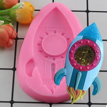 3D-Baby Raketi Kuju Silikoon Hallituse kosmoselaeva Sünnipäeva Fondant Kook Dekoreerimiseks Vahendid, Kommid, Šokolaad, Küpsis, Küpsetamine, Hallitus