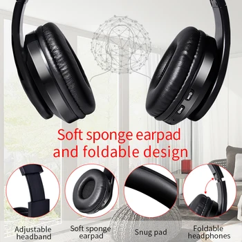 Traadita Värvikas Kõrvaklapid Bluetooth-Peakomplekti Kokkupandav Reguleeritav Setero Kõrvaklapid Mikrofoniga PC-Mobile Telefon