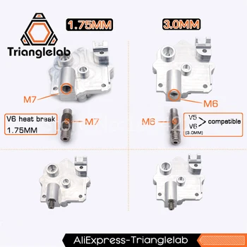 Trianglelab 3d printer Titan Aero Uuendada Heatsink Titan ekstruuderis ja V6 Hotend Reprap i3 3D printeri osad tasuta shipping