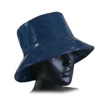 PU nahk kopp müts naiste sügisel ja talvel, lai nokk basseini müts päikese käes tumenevad kalamees müts prantsuse müts