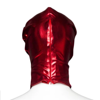 Seksikas avatud kuu&silmade Mask PU Nahk, Lateks Kapuuts Must Mask Hingav cosplay Kinnismõte BDSM Täiskasvanu roll mängus pool