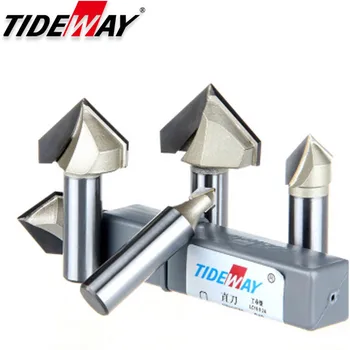 TideWay V Tüüp 3D Puidutöötlemine Milling Cutter PVC, Akrüül Serv Faasimiseks Graveerimine Vahend, Trimmimise Vahend, V, Tüüp Nuga 1/4*1/4
