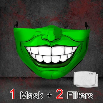 Joker Suu Mask Cosplay Kloun Tehke Grimasse Korduvkasutatavad Näomaskid Halloween Rekvisiidid Moe Maskid